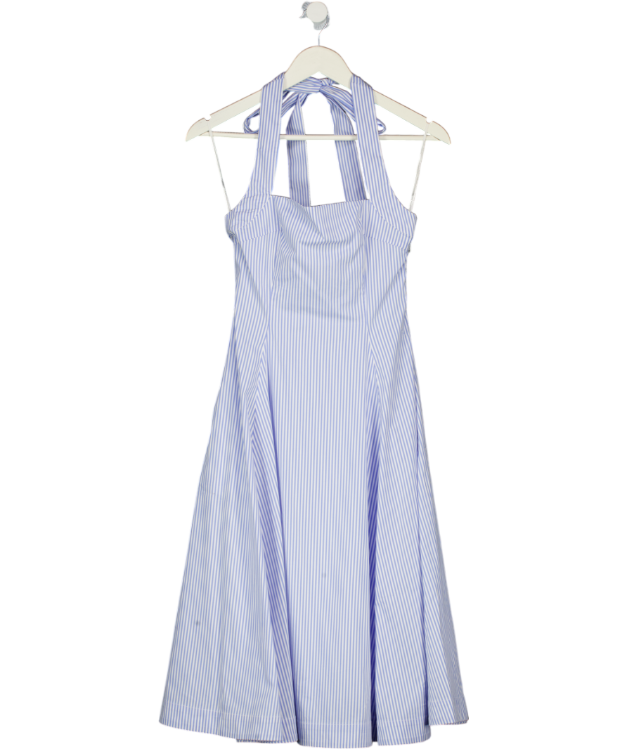 L'ACADEMIE By Marianna Blue & White Striped Cotton Poplin Skye Midi Dr –  Reliked
