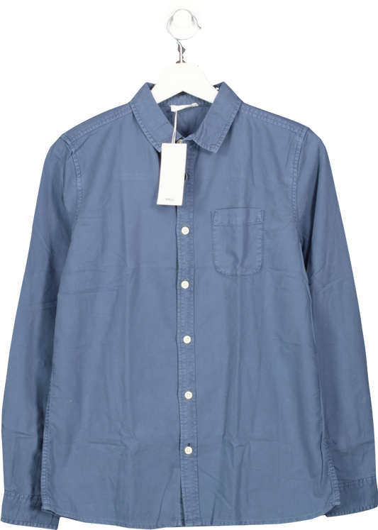 MANGO Blue Regular Fit Cotton Shirt BNWT 14 Years