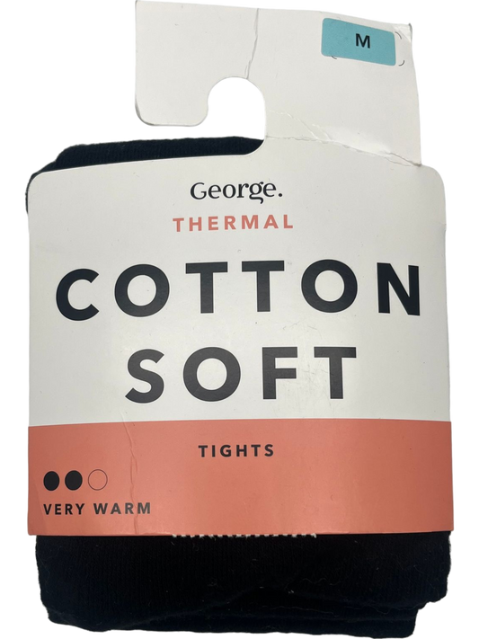 George Black Thermal Cotton Soft Tights BNWT UK M