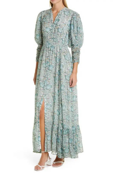 By TiMo Georgette Button Down Blue Birds Dress UK L