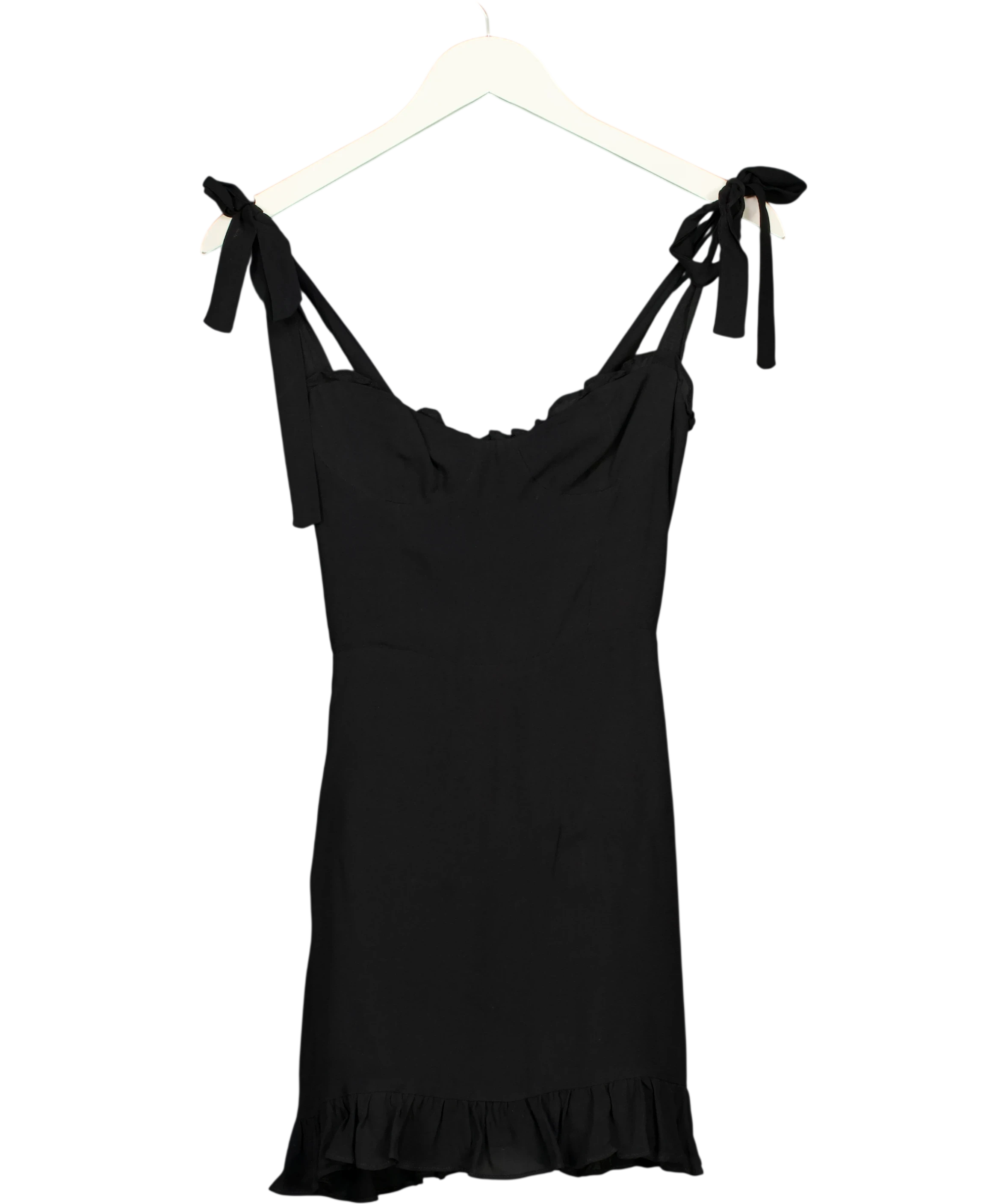 Reformation Christine Dress Black UK 4 – Reliked