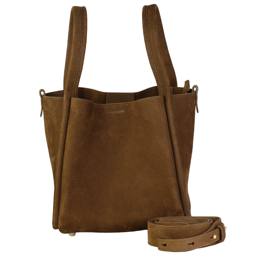 Songmont ブラウン レザー トートバッグ Songmont Brown Small Song Bag Agarwood One Size – Reliked