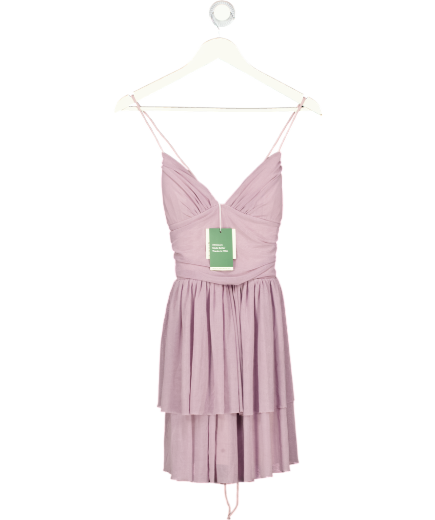 HALARA Dusty Purple Mesh Mini Dress With Corset Back UK M – Reliked