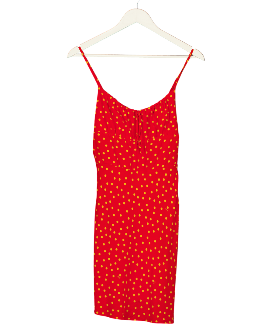 yellow and red polka dot dress Réalisation Red & Yellow Polka Dot The Inez Mini Dress UK S – Reliked