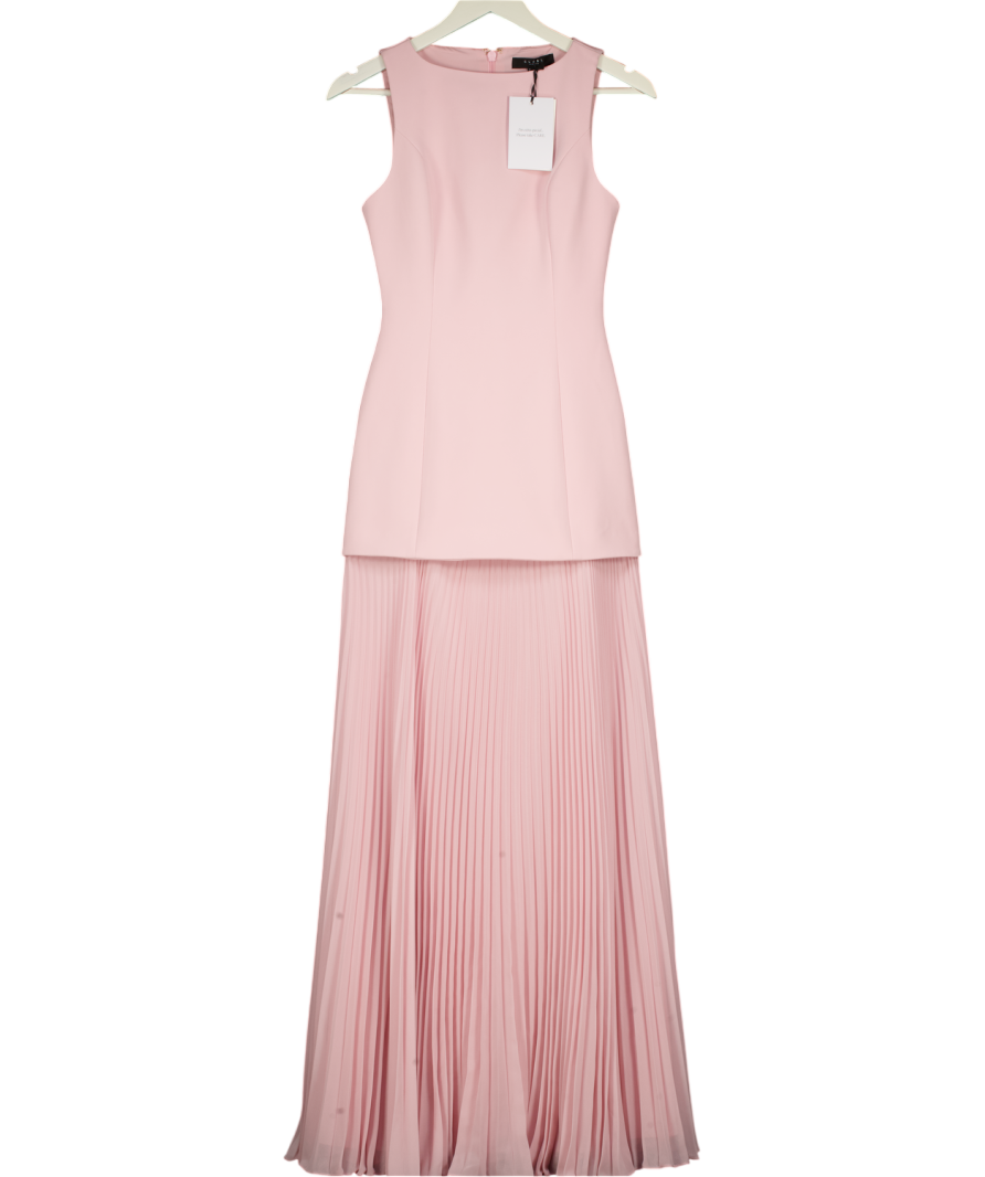 CLUB L Pink Hadley Light-pink Boat-neck Maxi Dress With Drop-waist UK –  Reliked