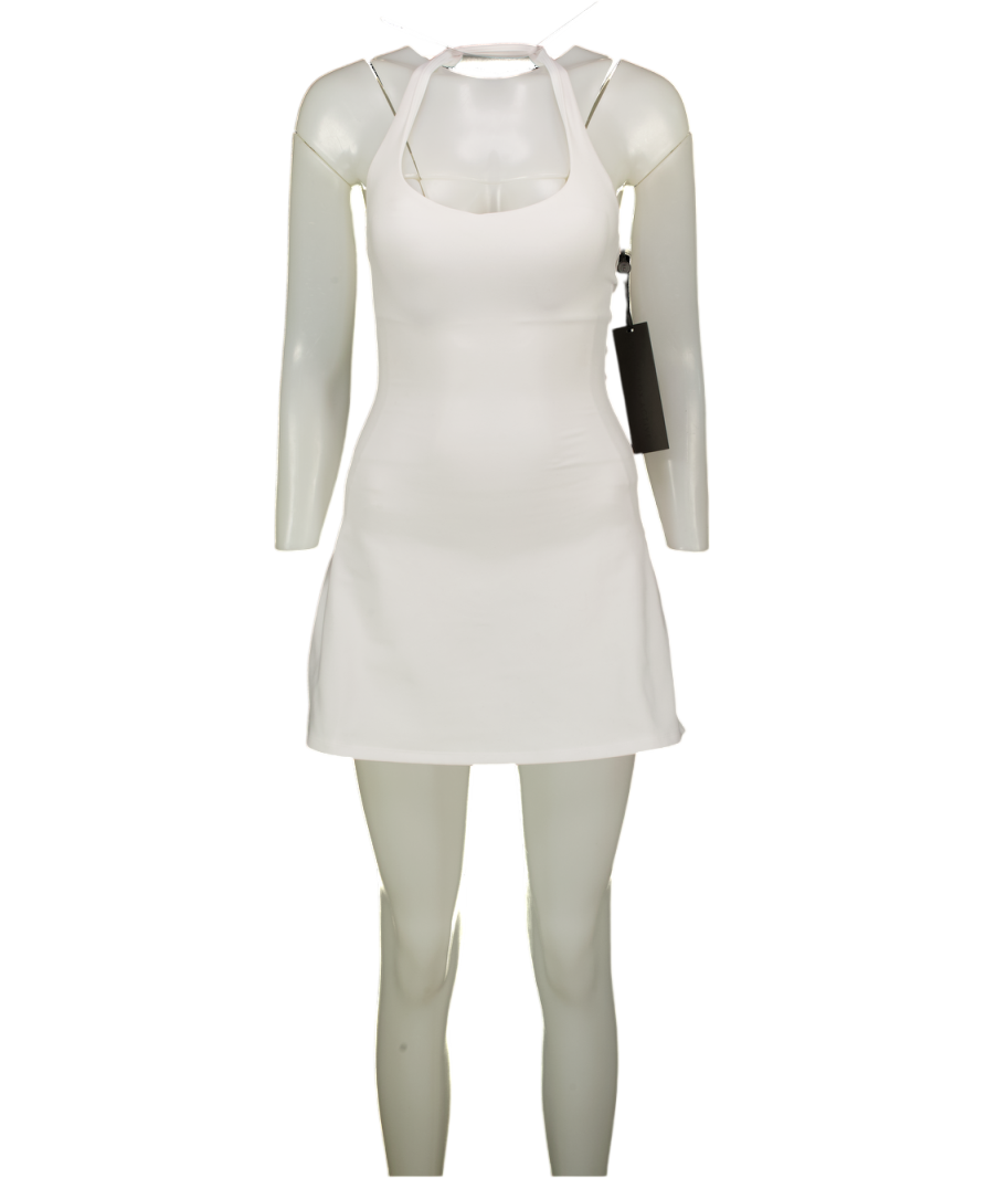 hyper halter mini dress white WHITE FOX Active Hyper Halter Mini Dress White UK S