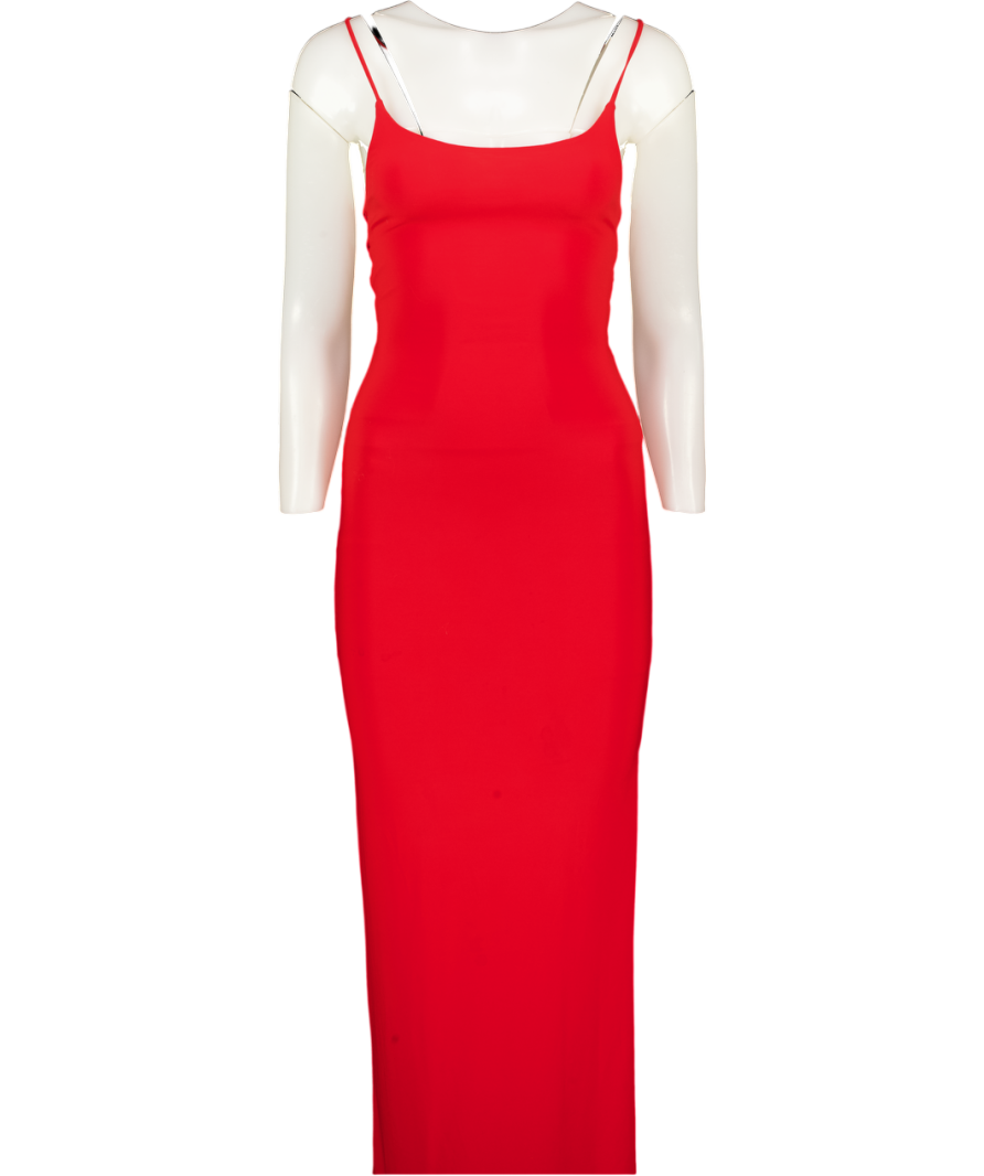 AYM STUDIOS Red Laced Back Maxi Dress UK XS – Reliked