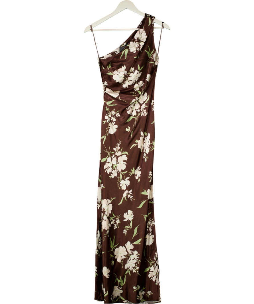 lord and taylor black brown dress shirts Nobody's Child Chocolate Brown Floral One Shoulder Sloane Maxi Dress U –  Reliked