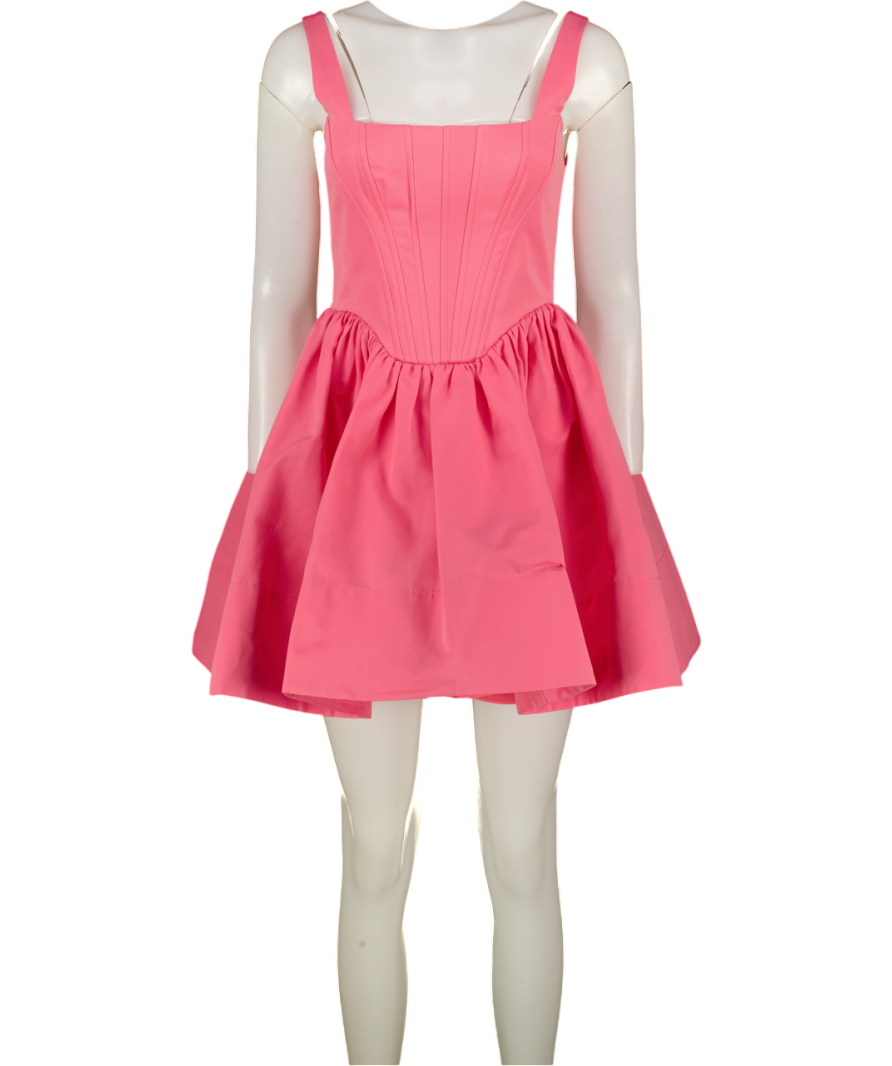 STAUD Pink Landscape Corset Minidress Us4 UK 8