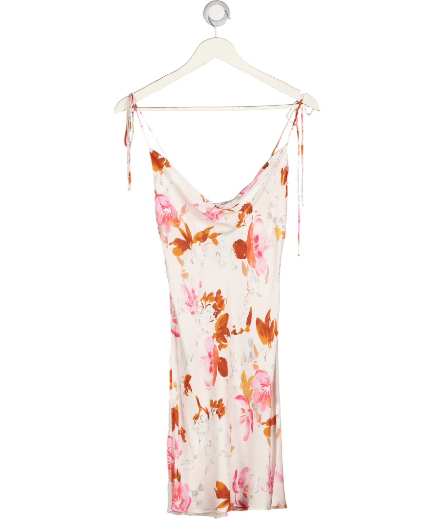 ZARA White Floral Satin Slip Dress UK XS – Reliked ZARA White Floral Satin Slip Dress UK XS – Reliked