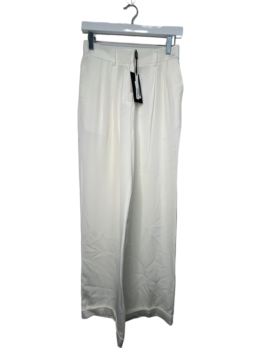 LILYSILK White 1005 silk  Wide Leg Trousers BNWT UK 10