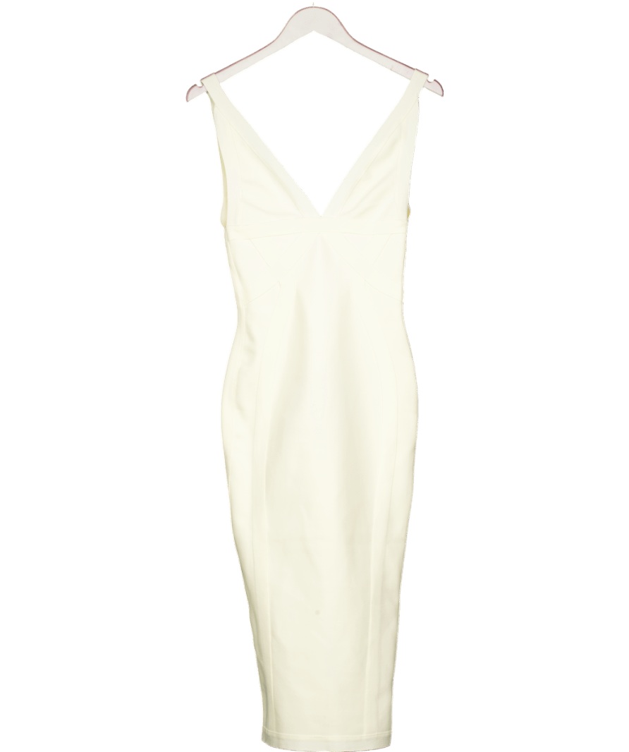 House of CB Ltd.edition The Classic Ivory White Midi Bandage Dress UK S