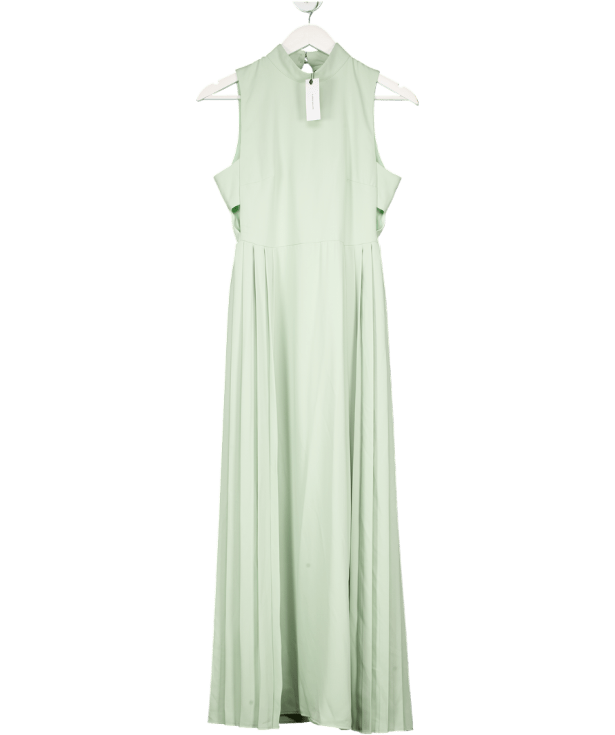 karen millen green dress Womens Soft Tailored Pleated Panel Maxi - Sage collection: apres ski Sundress Long Floral Dresses layer with a tailored Color:SOFT-NAVY