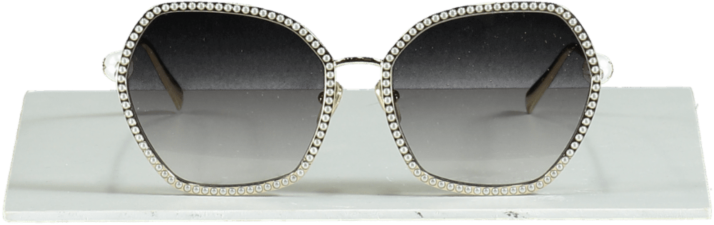 Louis Vuitton Gold Z6012U Pearl embellished Sunglasses - Reliked