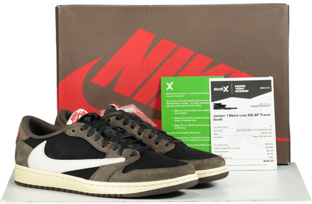 Nike CQ4277 Mocha Air Jordan Low OG SP x Travis Scott Trainers