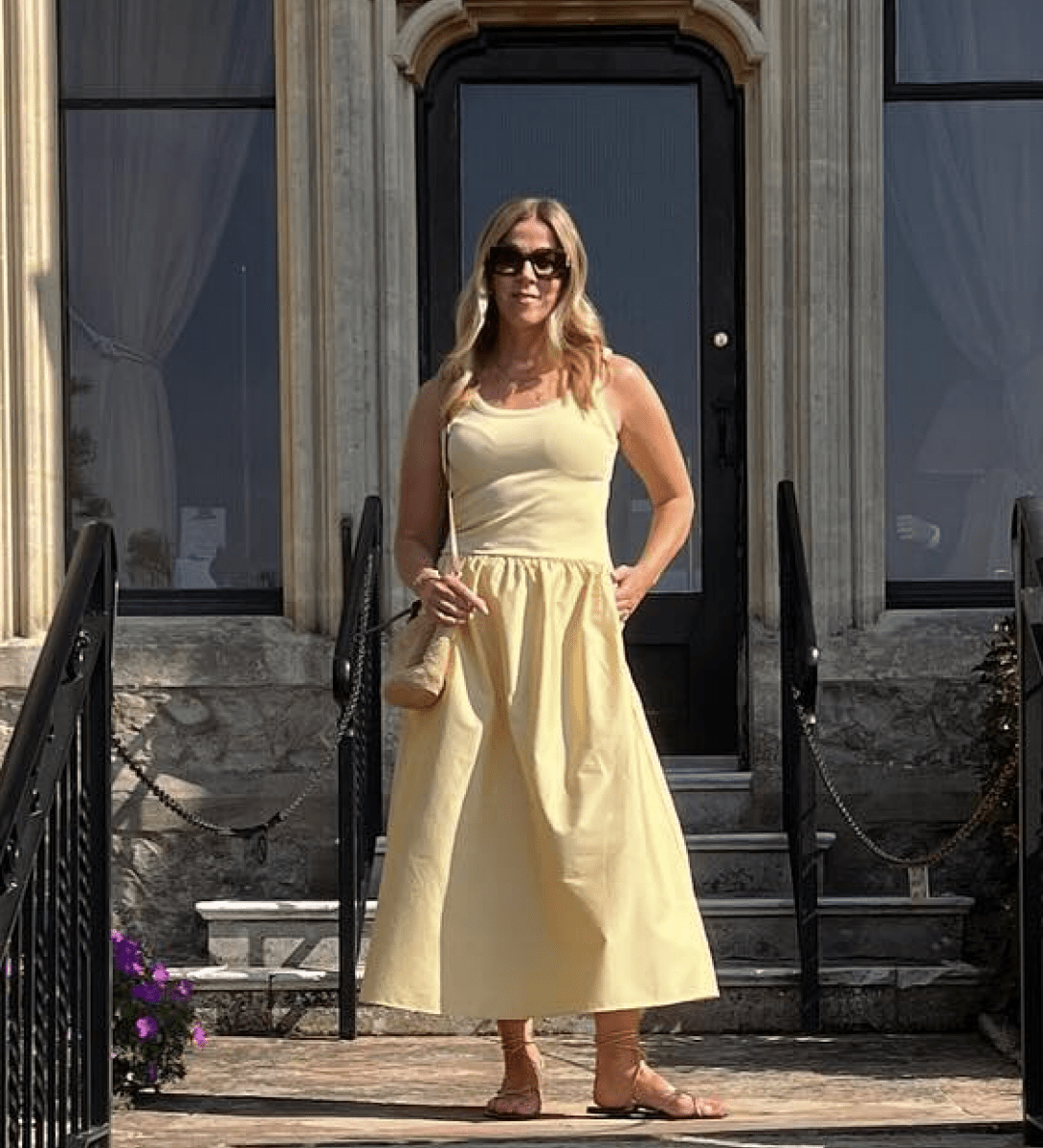 & Other Stories Butter Yellow Tank Midi Dress UK M