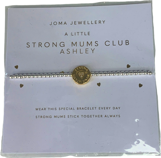 Joma Jewellery Silver & Gold A Little Strong Mums Club Ashley Bracelet