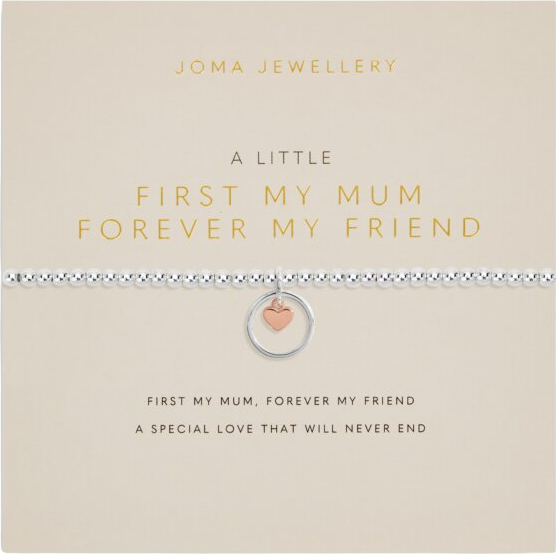 Joma Jewellery Silver / Rose Gold  'First My Mum Forever My Friend' Bracelet One Size