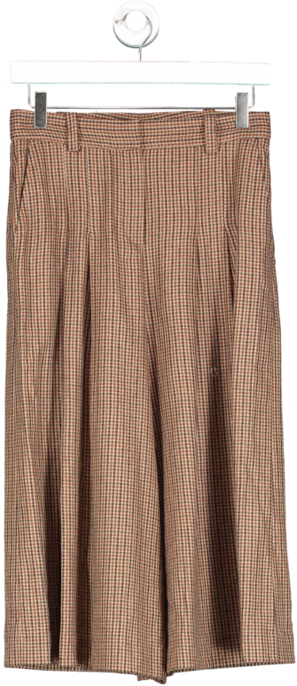 Massimo Dutti Brown Tweed Culottes UK 6