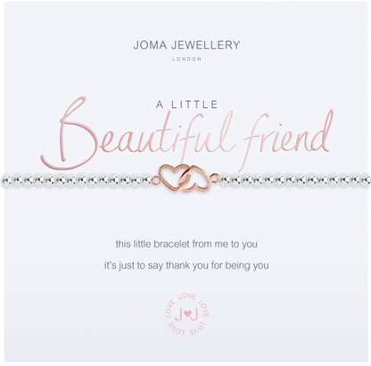 Joma Jewellery Silver / Rose Gold A Little 'Beautiful Friend' Bracelet One Size
