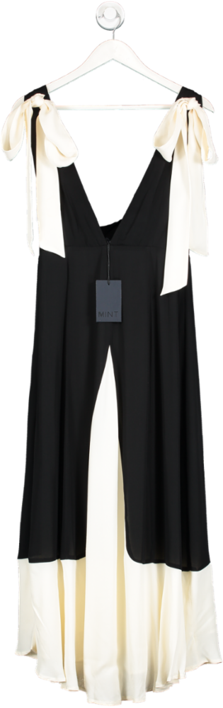 Mint Velvet Black Colour Block Midi Dress BNWT UK 12