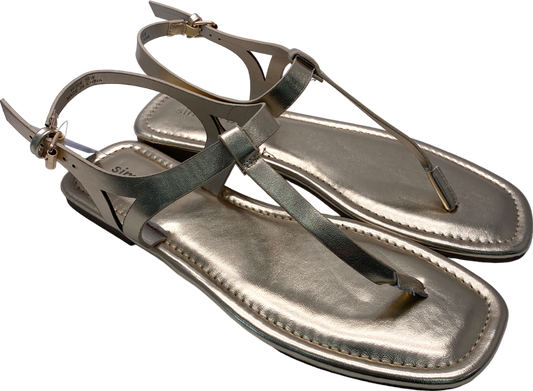 SimplyBe Metallic Toe Post Flat Sandals UK 7 EU 40 👠