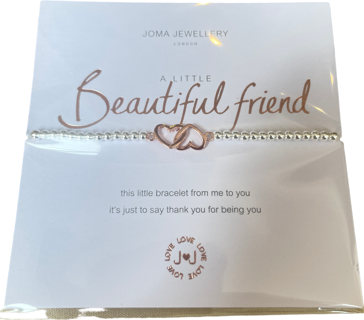 Joma Jewellery Silver / Rose Gold A Little 'Beautiful Friend' Bracelet One Size