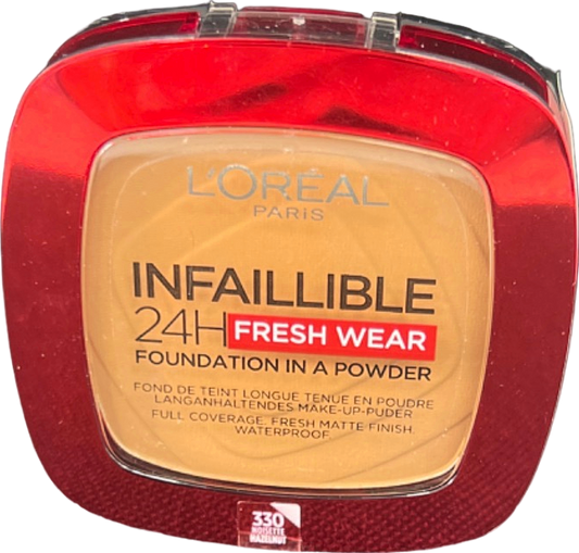 L'Oréal Paris Infallible 24H Fresh Wear Foundation in a Powder Hazelnut 9g