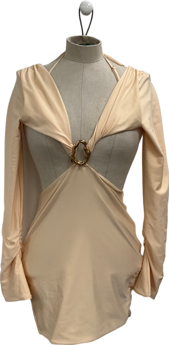 slim fit dress slacks Kallie O-Ring Cutout Bandage Mini Dress