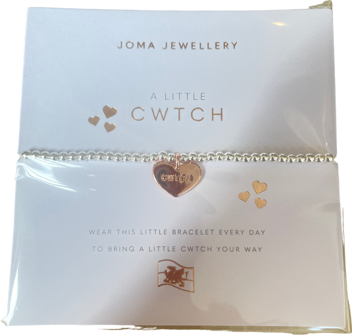 Joma Jeweller Silver A Little 'cwtch'  (cuddle/embrace) Welsh Bracelet One Size