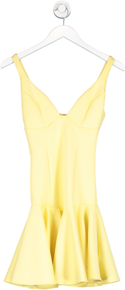ASOS Yellow Drop Waist Mini Dress UK 4