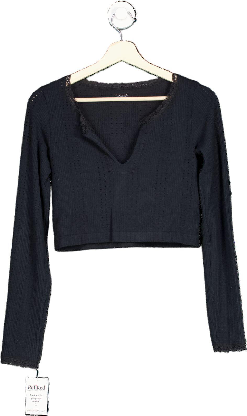 Urban Outfitters Black Long Sleeve Top M/L โ Reliked