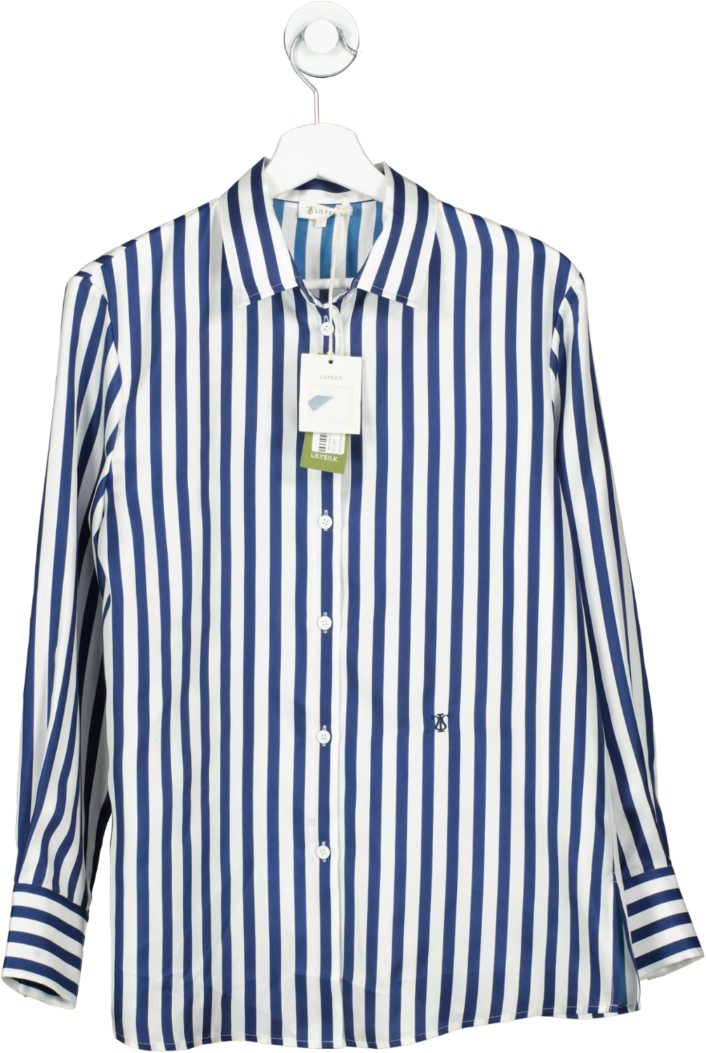 Amalfi Stripe Silk Shirtdress with Belt