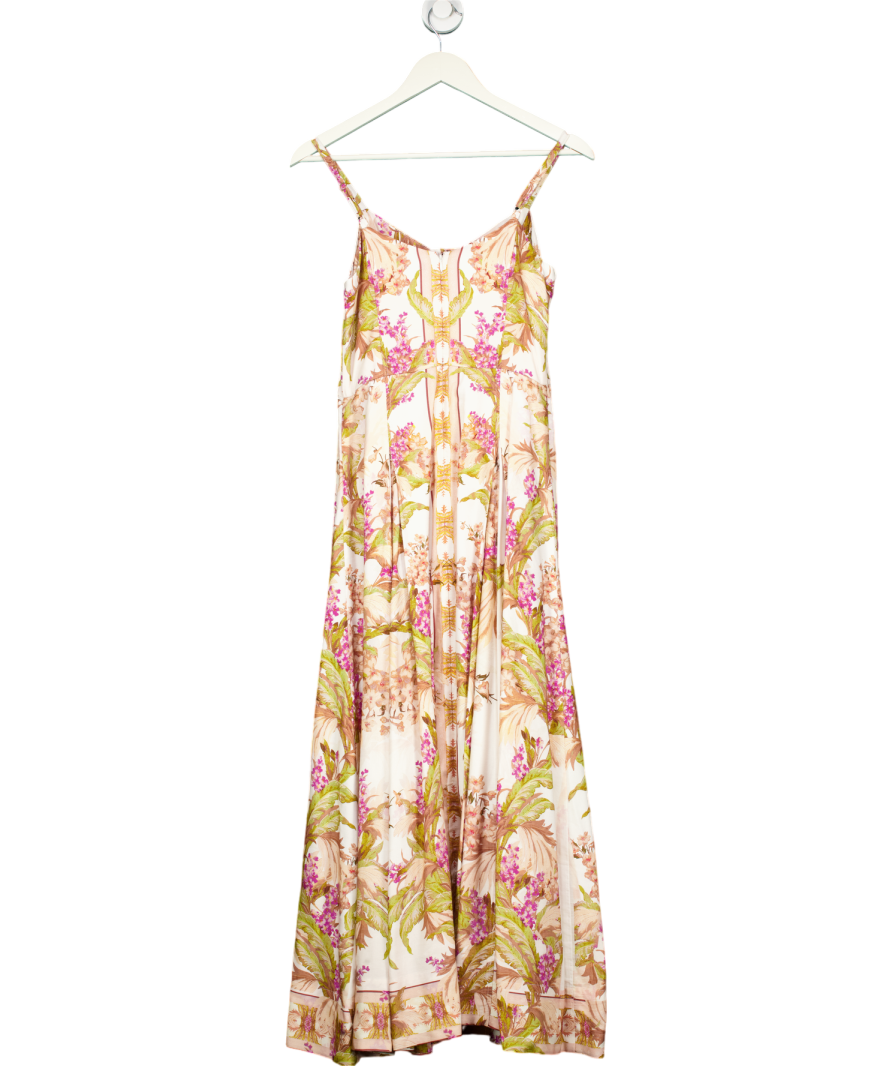 Karen Millen Multicoloured Mirrored Floral Viscose Linen Strappy Maxi Reliked