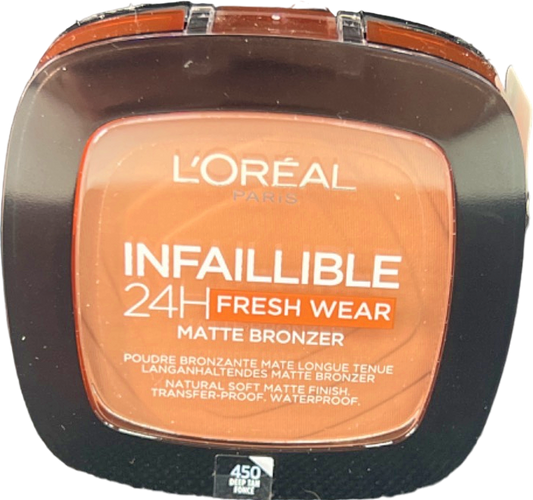 L'Oréal Paris Infallible 24H Fresh Wear Matte Bronzer Deep Tan No Size