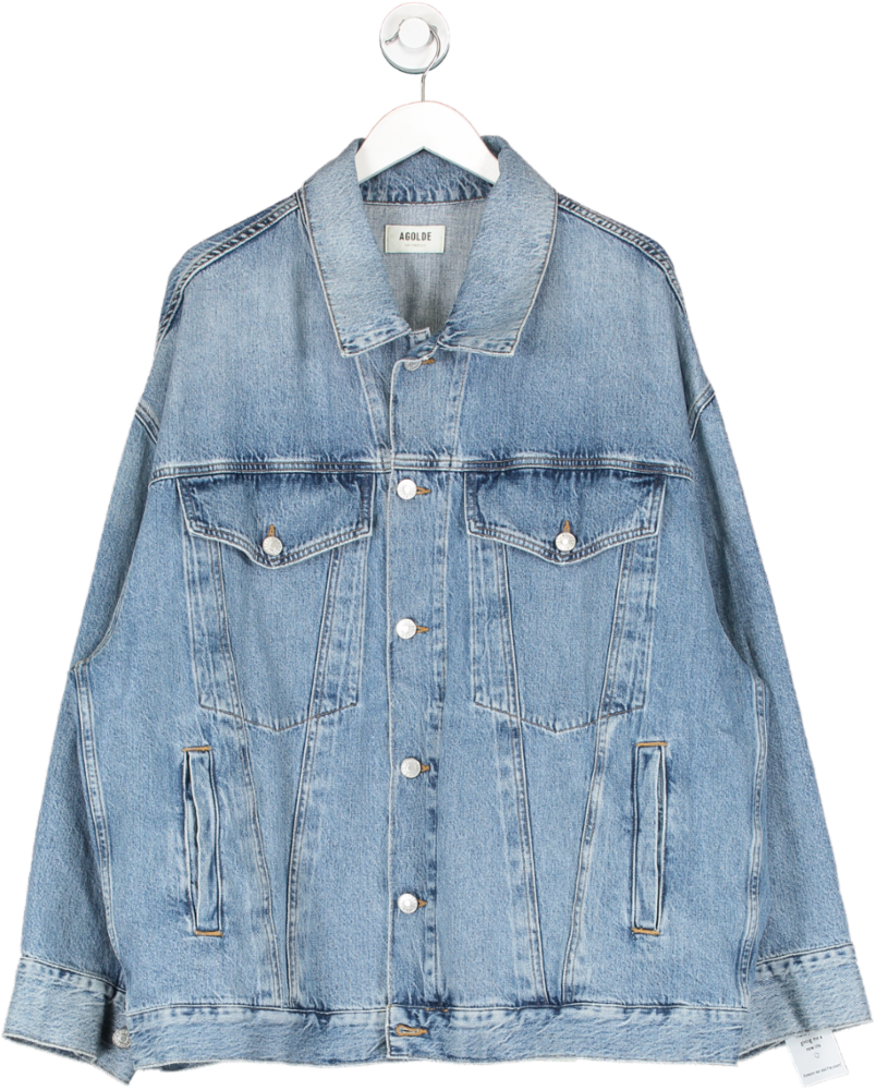 AGOLDE Blue Wayne Oversized Denim Jacket UK M Reliked