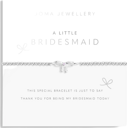 Joma Jewellery Silver Children's A Little 'Bridesmaid' Bracelet One Size