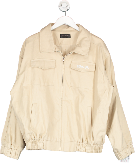 White Fox Beige Pocket Detail Jacket UK L/XL