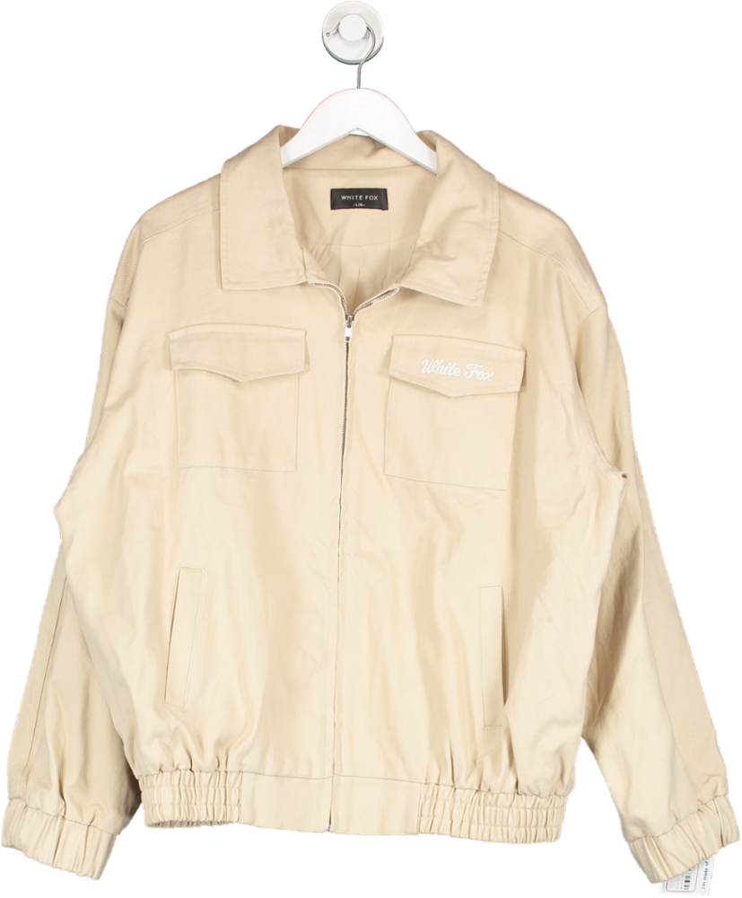 White Fox Beige Pocket Detail Jacket UK L/XL