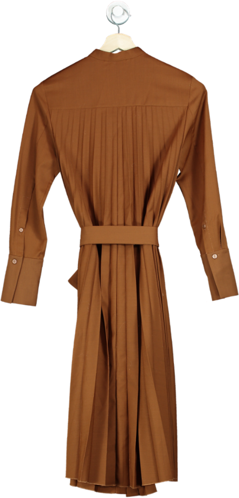 COS Brown Pleated Shirt Dress UK 4 – Reliked