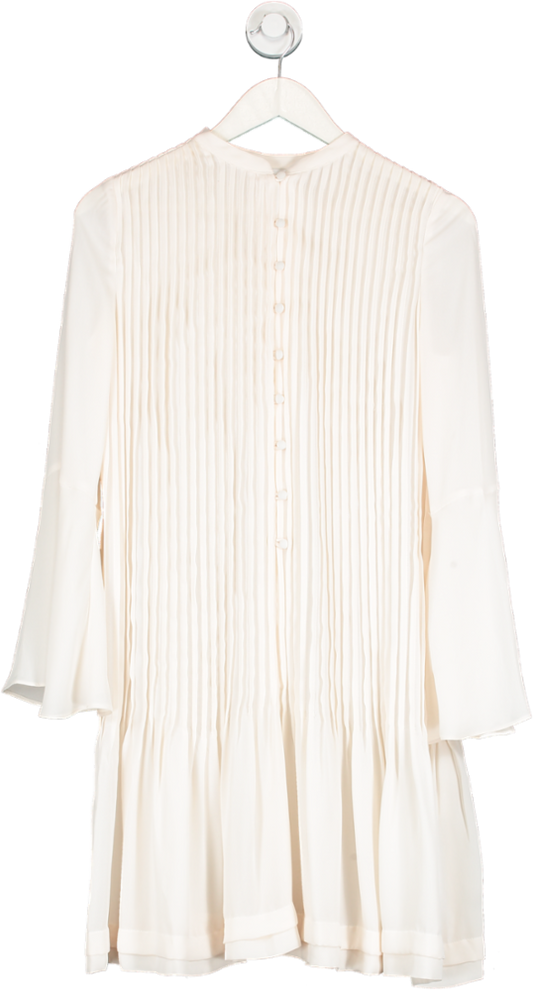 REISS Cream Pleated Tunic Dress UK 8