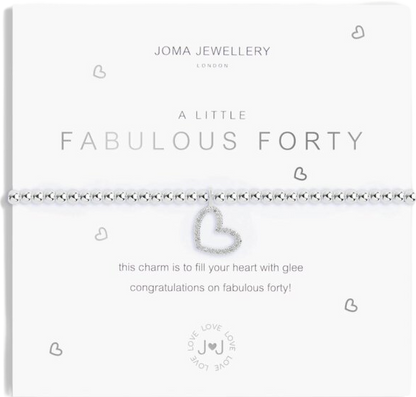 Joma Jewellery Silver  A Little 'fabulous Forty' Bracelet One Size