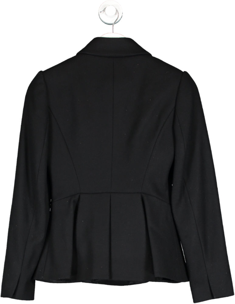Ted Baker Jodyn Black Embellished Collar Wool Blend Short Jacket Coat UK S