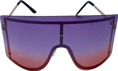 Purple Oversized Sky Ombre Sunglasses One Size