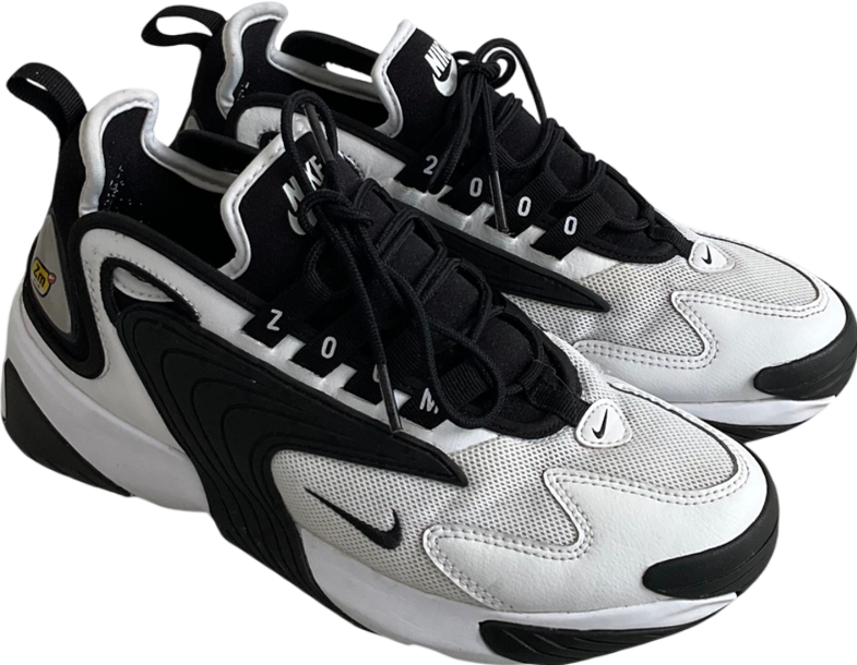 nike white and black zoom 2k trainers