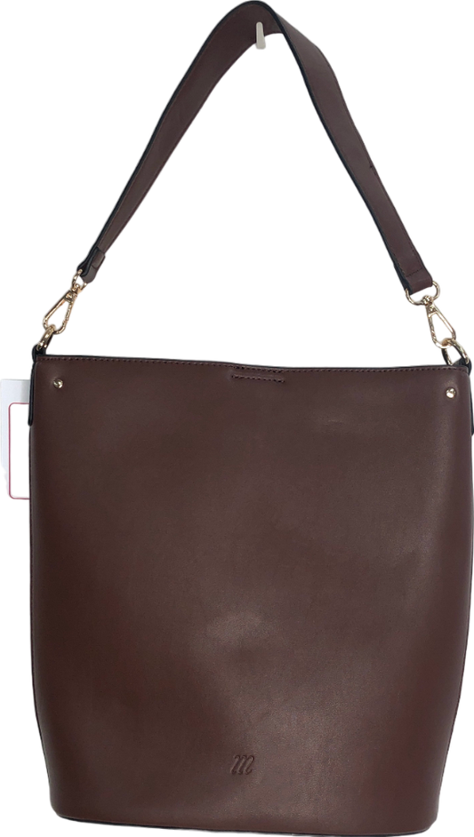Monsoon Brown Leather Look Shoulder Bag One Size