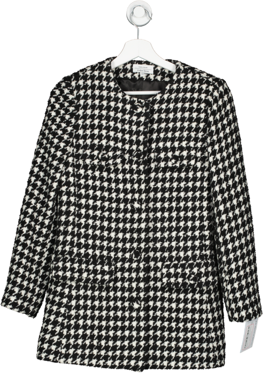 & Other Stories Black Buttoned Tweed Jacket UK 6