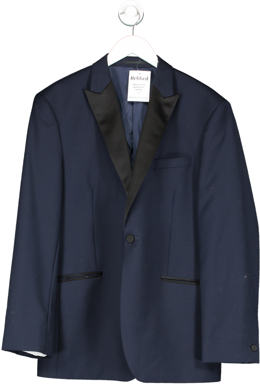 TM LEWIN Blue Tailored Slim Fit Blazer UK L