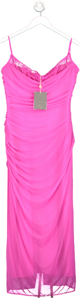 House of CB Pink Nalini Fuchsia Maxi Dress UK L