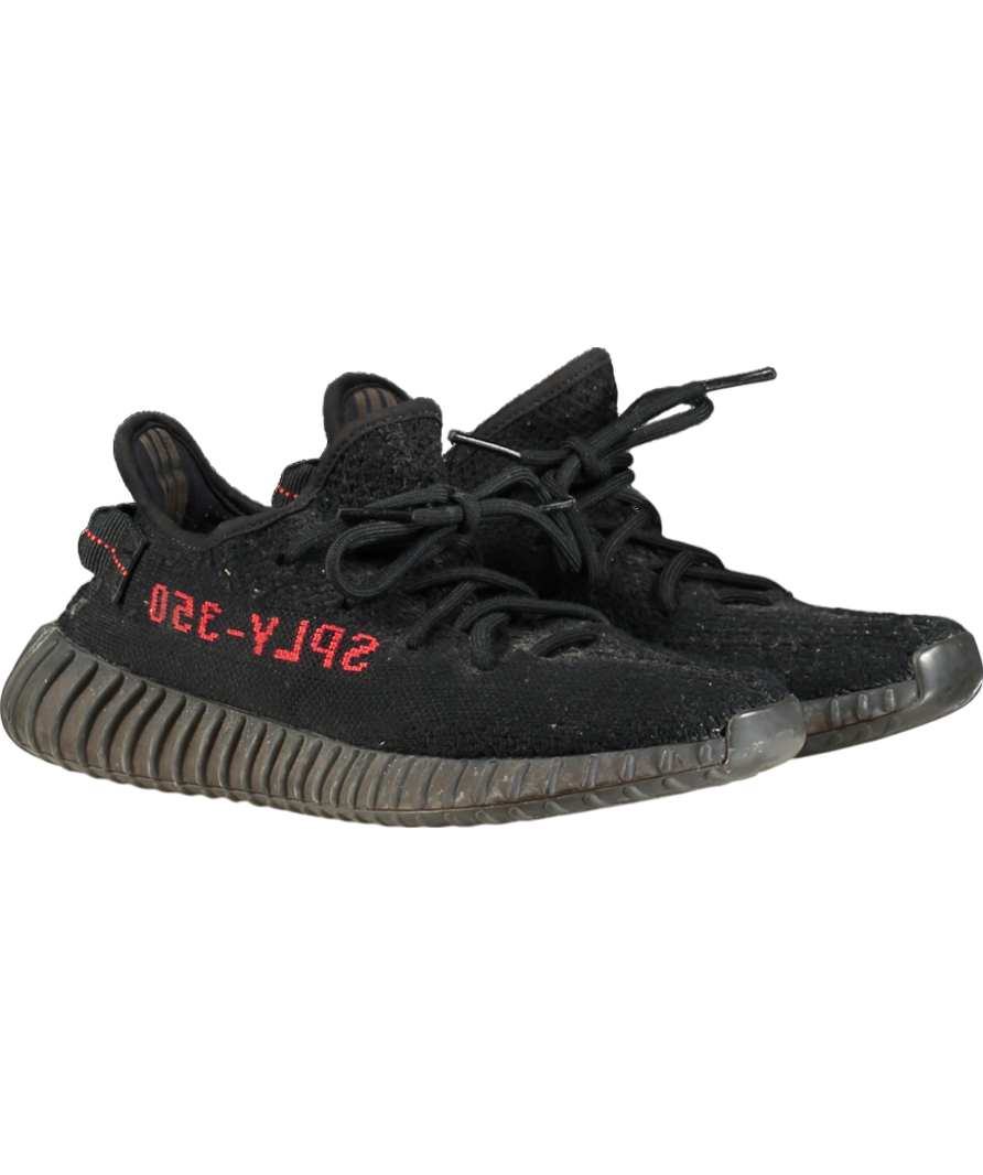 adidas YEEZY Black Boost 350 V2 Black/red Bred UK 6.5 EU 39.5 - Reliked adidas YEEZY Black Boost 350 V2 Black/red Bred UK 6.5 EU 39.5 - Reliked